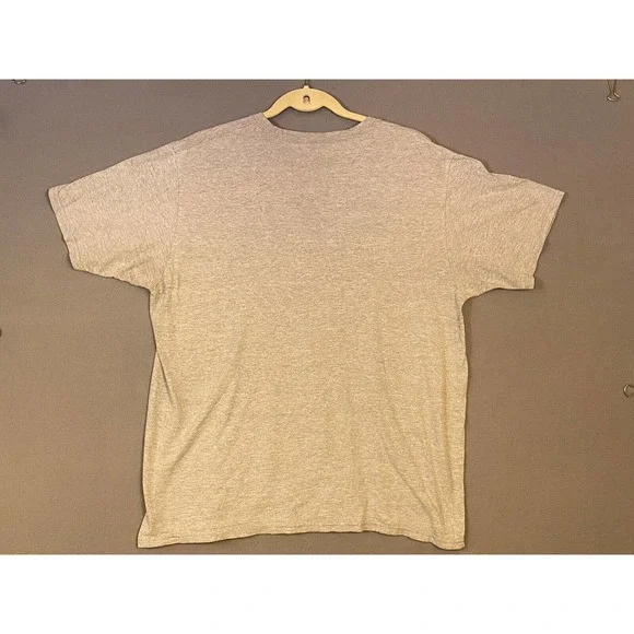 Adidas Big Center Logo Amplifier 3 Lines T-shirt L Large Grey Gray Black - Picture 6 of 10